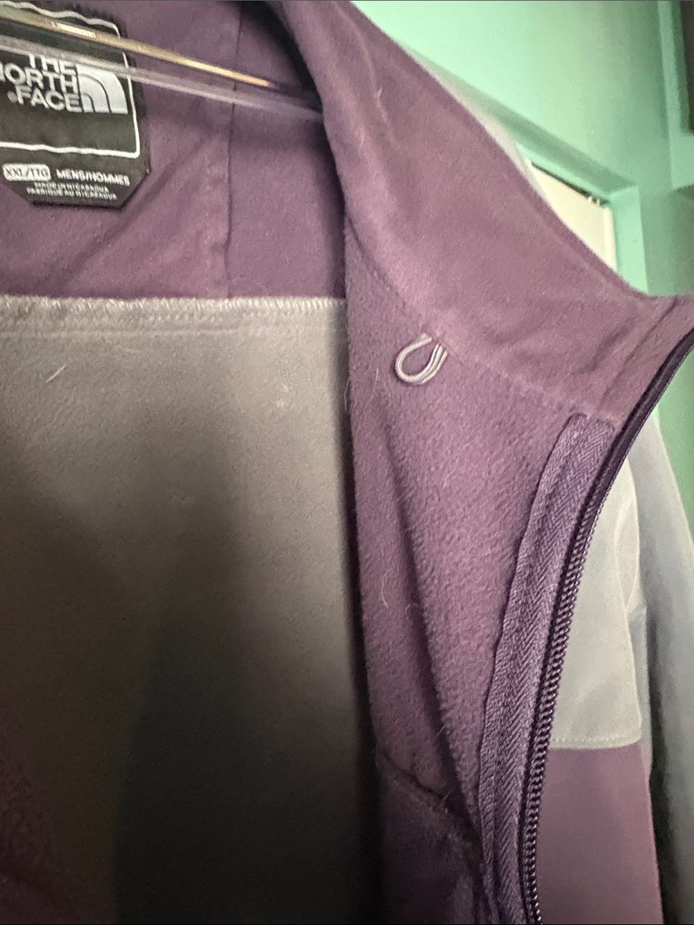 The North Face Men's Two-Tone Purple and Light Gray Softshell Jacket XXL - Picture 8 of 11